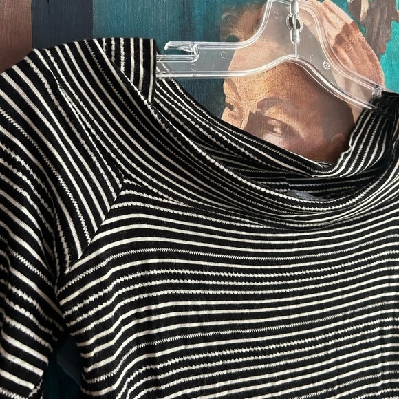 Lucky Brand Black and White Striped Top XS - Picture 6 of 14